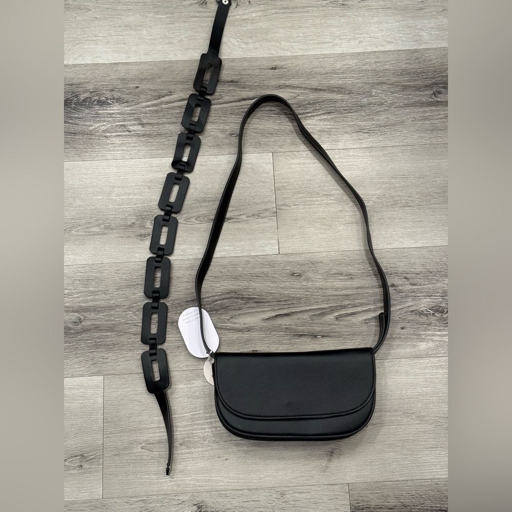 MELIE BIANCO Shoulder Bag with Interchangeable Chain-Link & Smooth Strap NWT - Picture 3 of 11